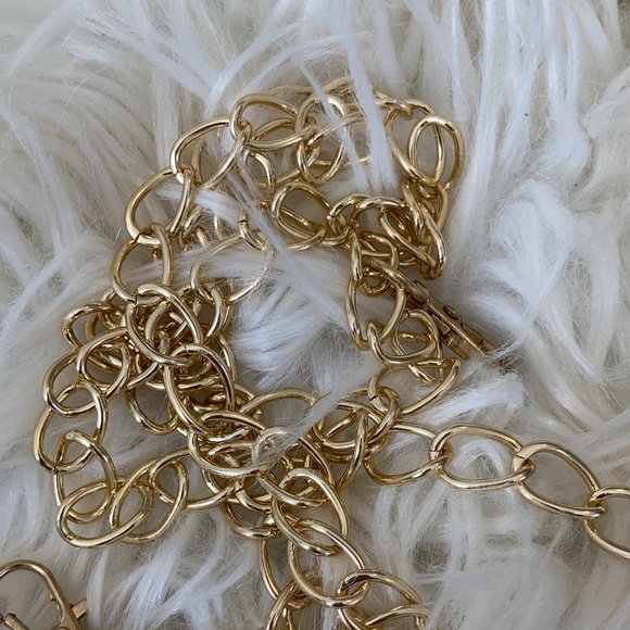 NWT Camel tan Crossbody Clutch scalloped gold hardware envelope purse handbag - Picture 8 of 16